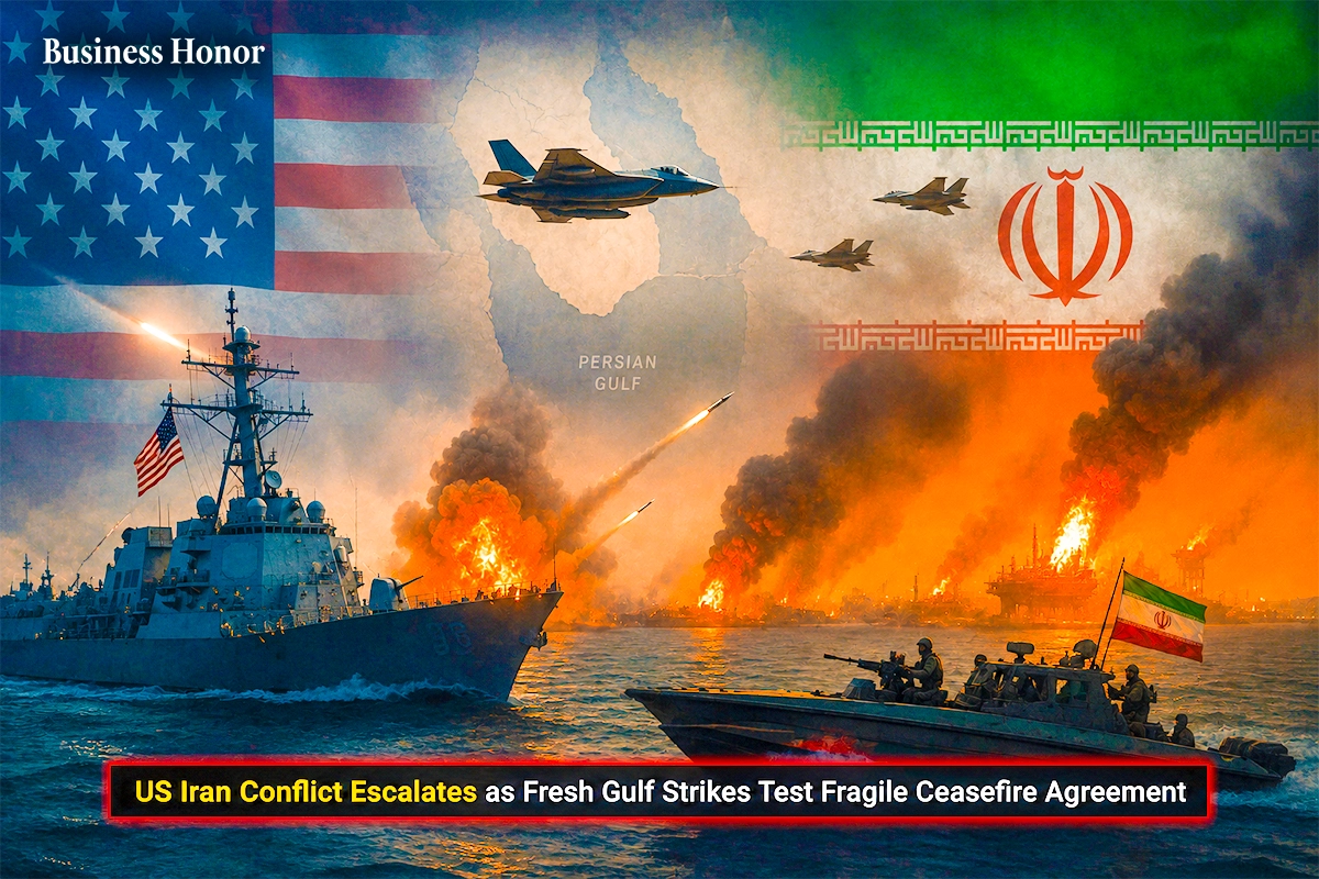  US Iran Conflict Escalates as Fresh Gulf Strikes Test Fragile Ceasefire Agreement 